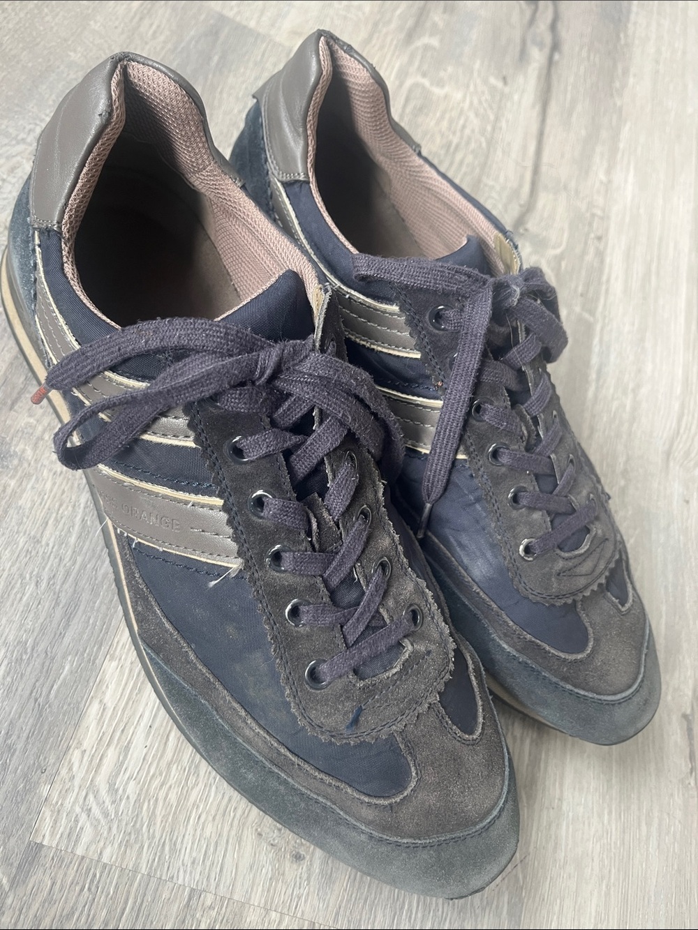 Hugo Boss Men's Navy and Gray Lace-Up Sneakers